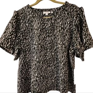 Chico's black and white blouse size 3 US 16